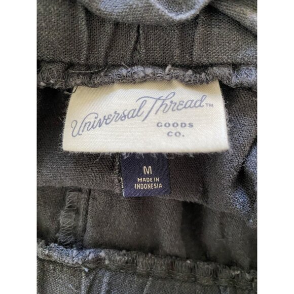 Universal Thread Womens black gray Shorts M‎ linen elastic waist drawstring - Picture 4 of 6